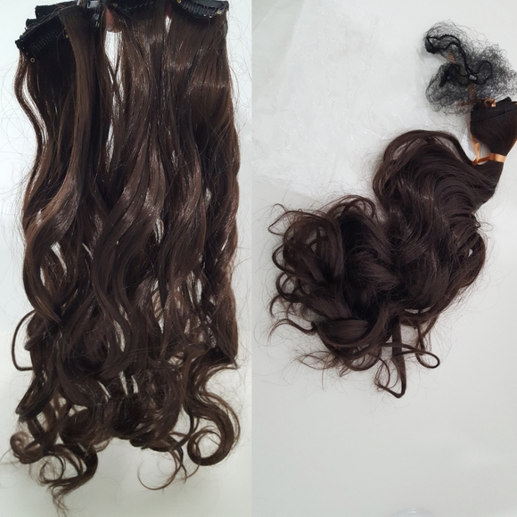 NEW💖Hair Extension🦋7 PCS Dark Brown Clip-In🦋Synthetics - Picture 7 of 9